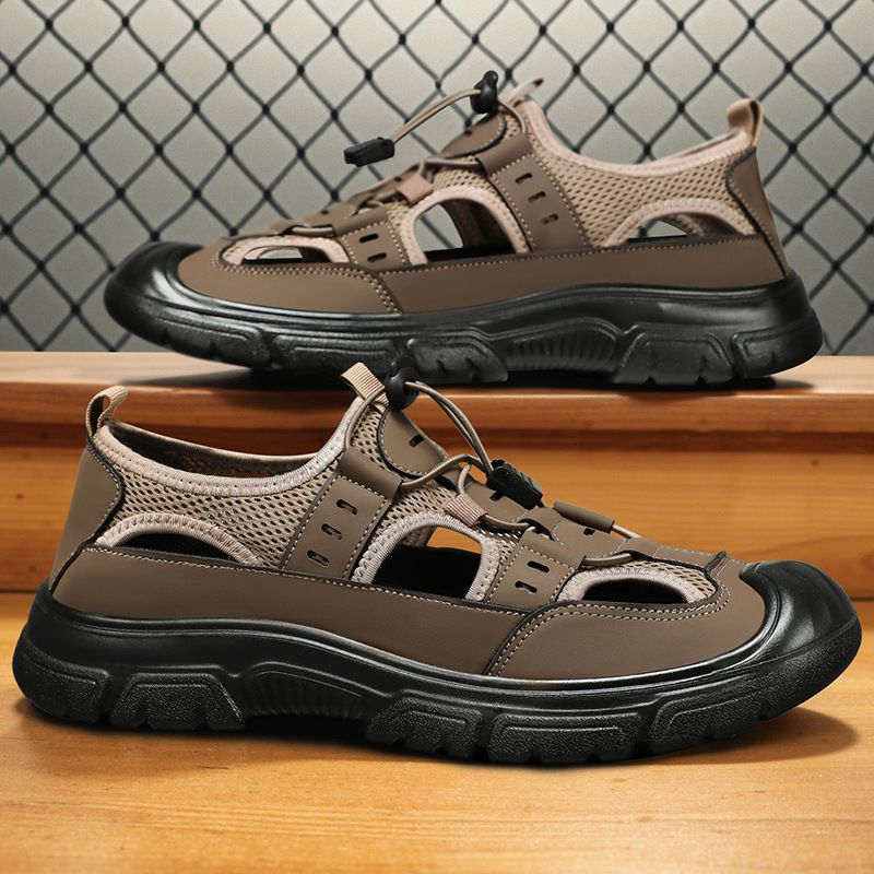 Atmungsaktive Sommersandalen zum Hineinschlüpfen, lässig, für Väter mittleren Alters und ältere Menschen, einzelne, nicht stinkende Herrenschuhe_voghion.com