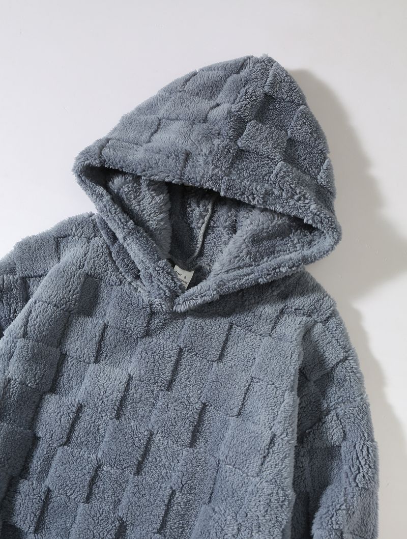 Übergroßer Fleece-Hoodie für Herren – Winter-Pullover mit Sherpa-Futter und Karomuster (S-XXL)_voghion.com