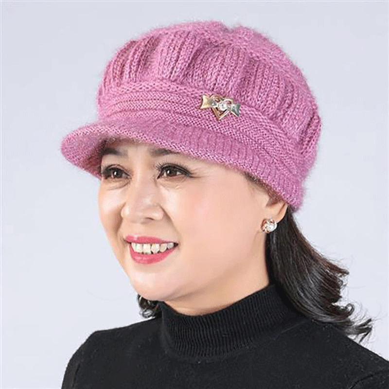 Mütze und Schal-Set für Damen, Winter, weiblich, warm, Strickmütze, Schal und Samt, winddicht, Radmütze, Skimütze, Schals-Set_voghion.com