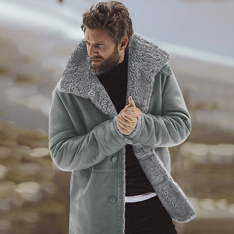 Vīriešu lielizmēra tops Run Winter smagā jaka silts vīriešu flīsa mētelis_voghion.com