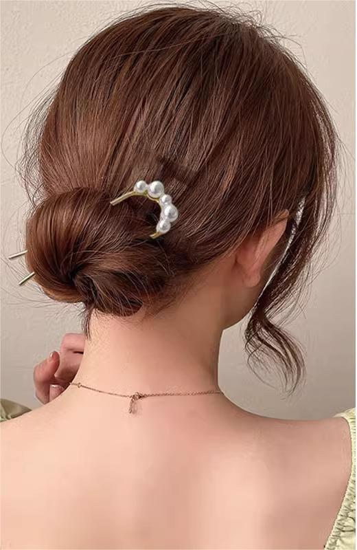 Kadınlar Kızlar İçin Basit U Şeklinde Saç Tokaları Tokalar Saç Çubukları Gelin Saç Şekillendirme Aksesuarları Metal Tokalar Tokalar_voghion.com