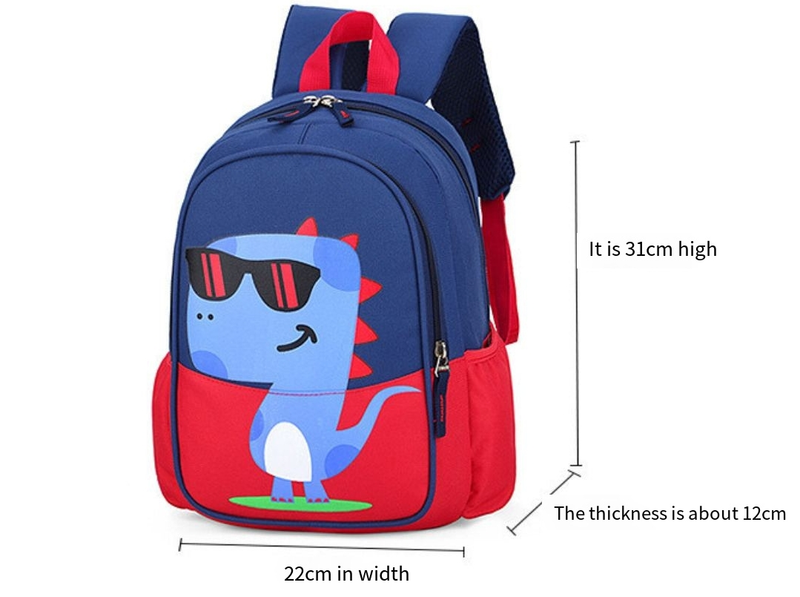 Children's School Bag Kindergarten School Bag Cartoon Dinosaur Student Going Out Backpack Female Nylon Backpack Bag_voghion.com
