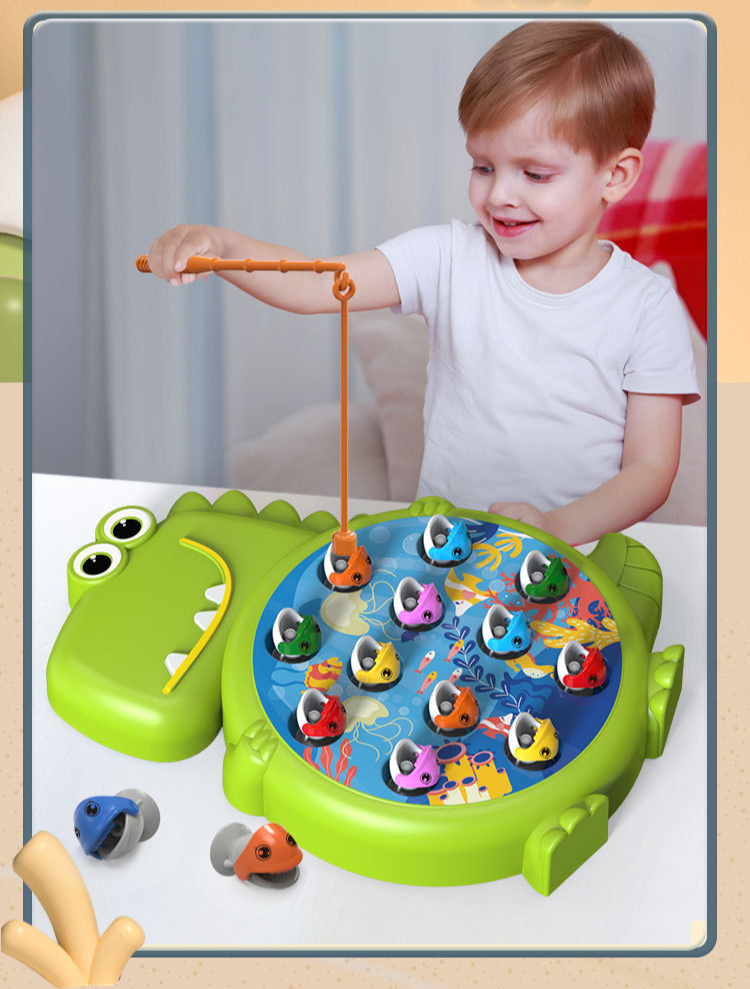 Plateau de pêche magnétique pour enfants, puzzle d'éducation précoce, développement d'un ensemble de jouets de pêche interactifs parent-enfant_voghion.com