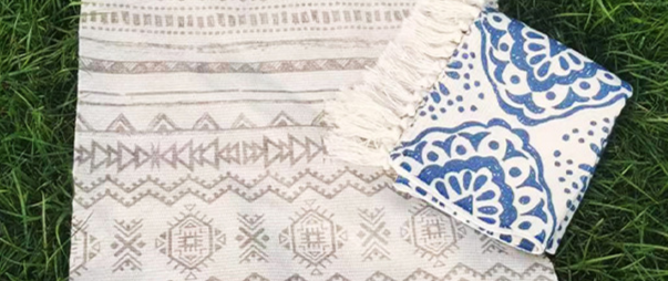 Home Textile Ethnic Style Tassel Woven Carpet Polyester Cotton Material Outdoor Camping Blanket Picnic Mat Moisture Proof Floor Mat Portable Foldable_voghion.com