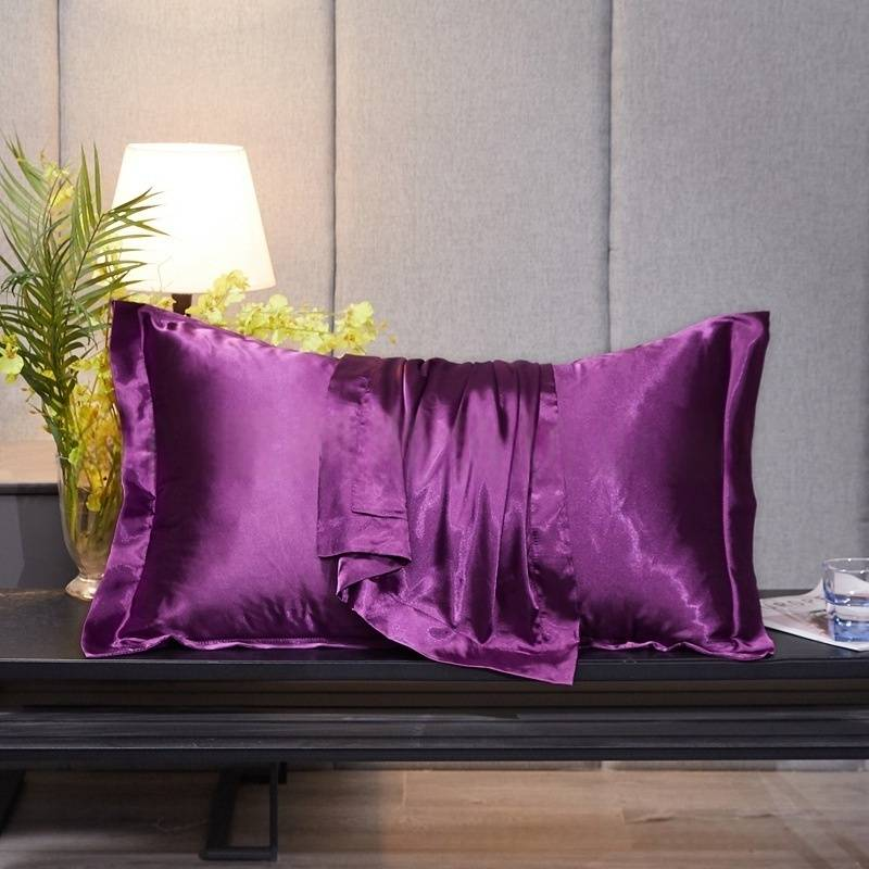 Seiden-Satin-Kissenbezug-Set (2er-Pack) – Kühlend und glatt, doppelseitig für die Haar- und Hautpflege_voghion.com