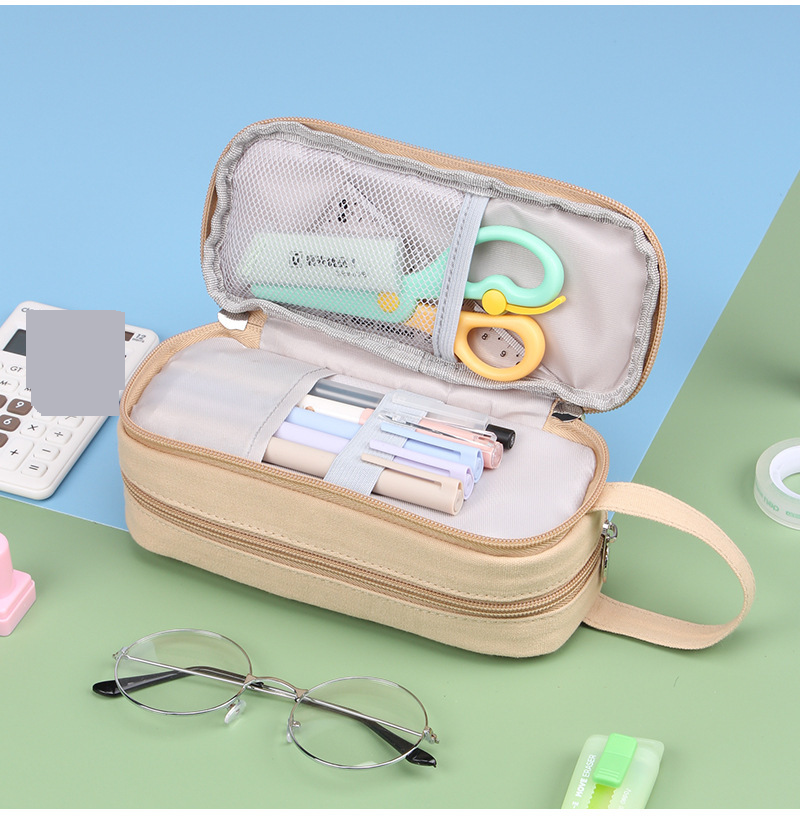 Bleistifttasche mit großer Kapazität Macaron Grund-, Mittel- und Oberschüler Multifunktionale Bleistifttasche Schreibwarenbox_voghion.com