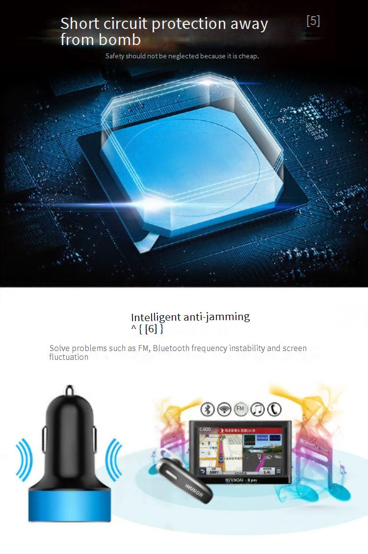 Dual USB Car Charger Adapter – Fast Charging 2.4A, Mini Cigarette Lighter Socket Power Converter For IPhone, Android, IPad_voghion.com