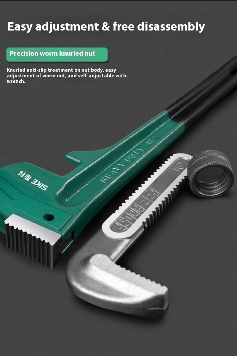 Heavy-Duty Pipe Wrench With Non-Slip Coated Handle, Adjustable Jaw For Plumbing, DIY, And Home Repairs – Carbon Steel Construction_voghion.com