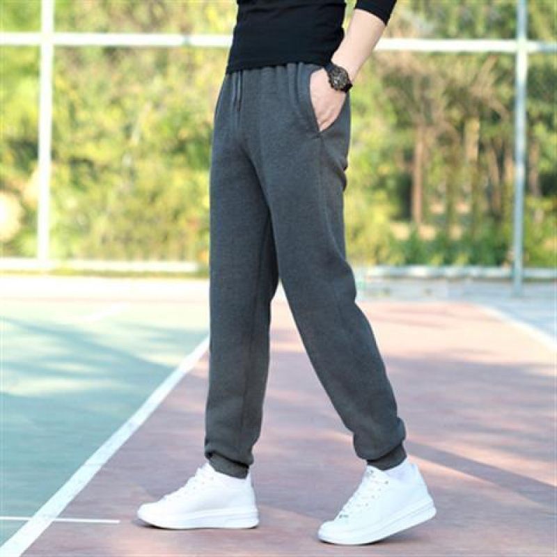 Pantalon de survêtement coupe droite pour homme - Pantalon de jogging léger et grande taille pour une tenue décontractée, disponible en coloris classiques et motifs rayés._voghion.com