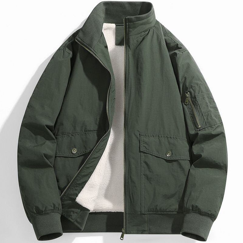 Giacca invernale da uomo foderata in pile – Nylon impermeabile, vestibilità oversize (L-5XL, antivento, isolamento termico, nero/kaki/verde militare)_voghion.com