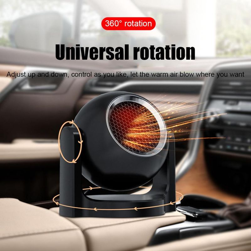 Riscaldatore portatile 12V 120W Ventilatore elettrico per riscaldamento Asciugatrice automatica per parabrezza Deing Demister Sbrinatore per accessori per auto_voghion.com