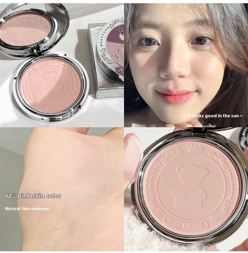 2024 Krása Novinka Art Value Bear Knight Matte Powder Mist Face Clear Soft Scorched Powder Non Fluting Powder Beautiful Powder_voghion.com