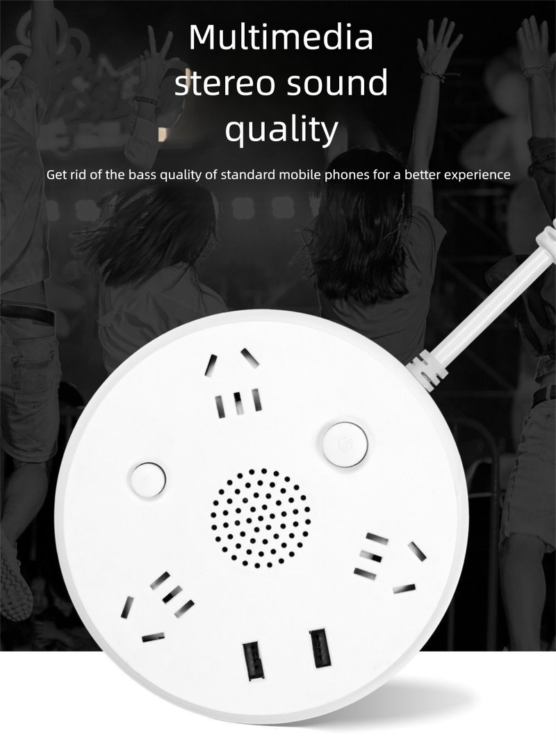 Long Line Bluetooth Speaker Socket Converter Multi-Functional Dormitory Power One-to-Many Outlet Strip With USB Charging_voghion.com