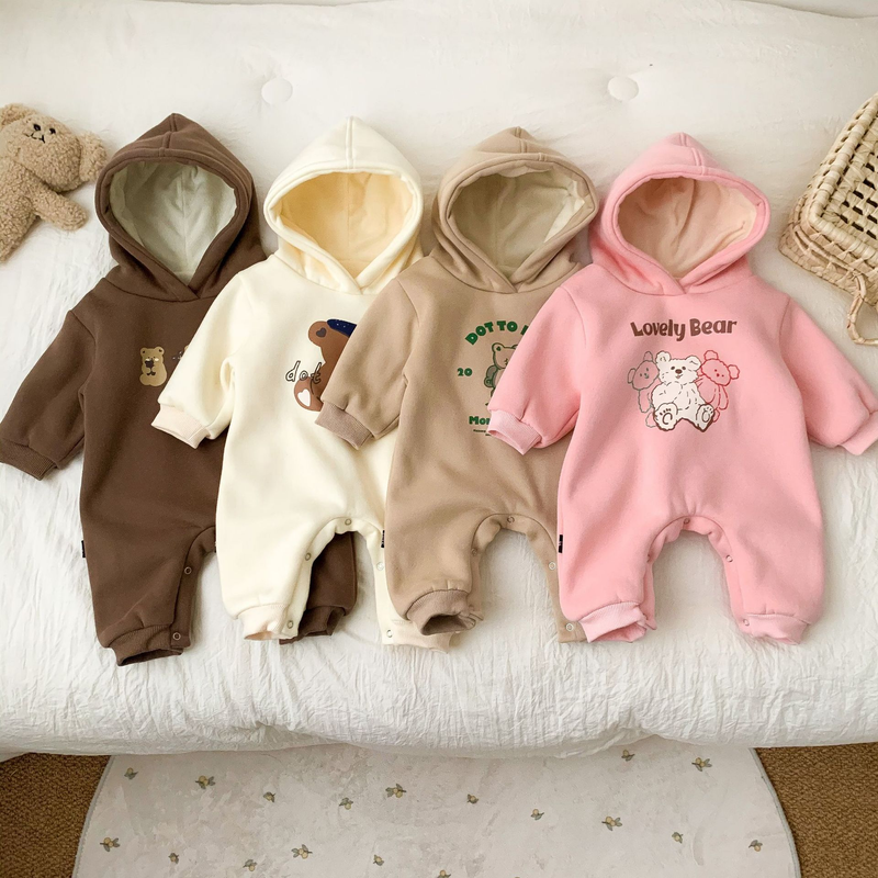 Babykleidung, Babykleidung, Winterkleidung für Jungen und Mädchen, Baby-Vollmondkleidung, Krabbelanzug plus warmer Kaschmiranzug für Neugeborene, Einteiler, Flut_voghion.com