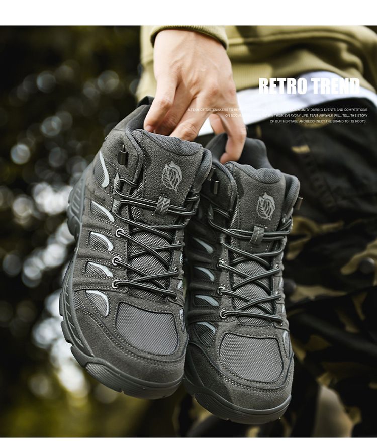 Bottes militaires tactiques pour hommes – Chaussures de randonnée légères et durables pour terrains extrêmes, entraînement et camping – Tailles 40 à 47. Chaussures grande taille_voghion.com