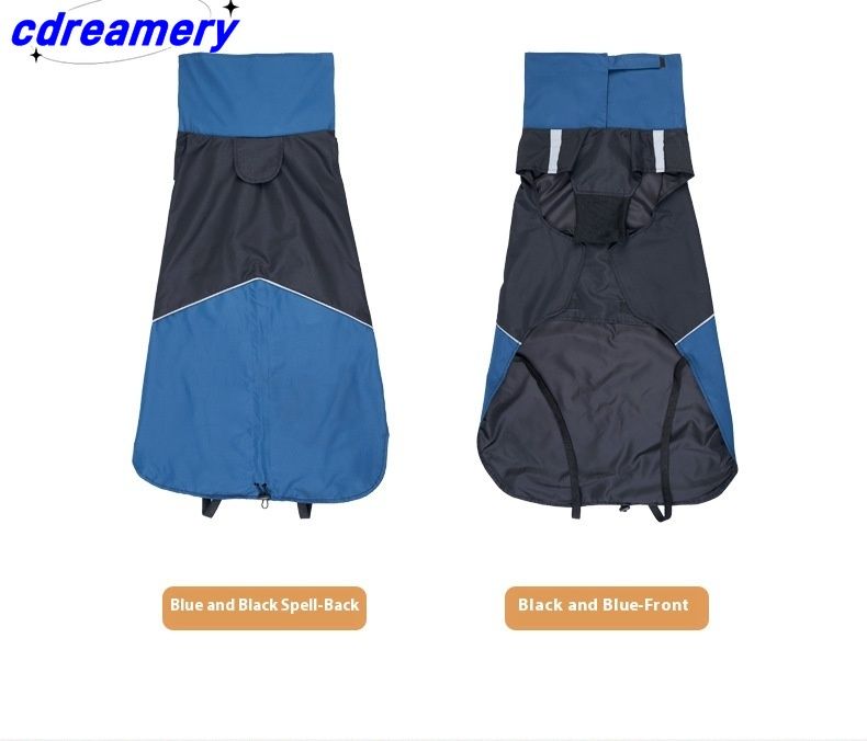 Dog Raincoat, Summer Waterproof And Stain-resistant Dog Suit, Four-legged High-neck Multi-functional Dog Windbreaker_voghion.com