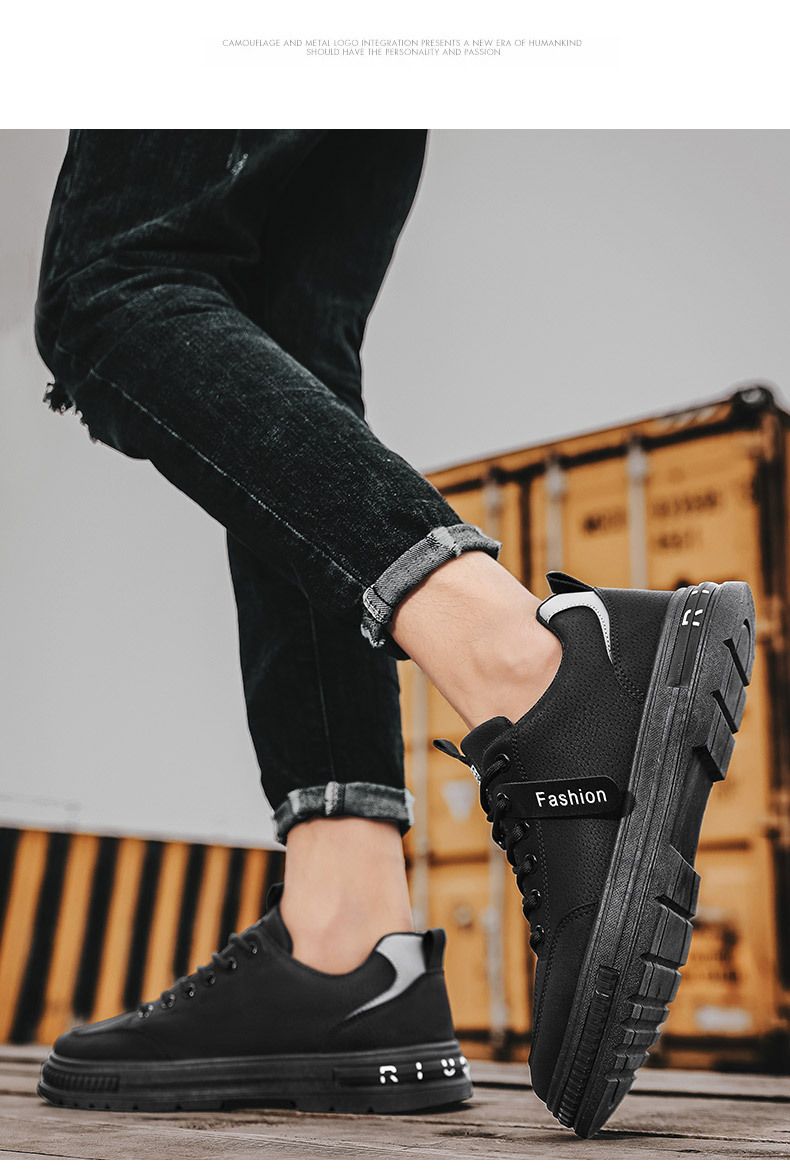 Nieuwe slijtvaste casual schoenen heren arbeidsbescherming werkschoenen lichte sport board schoenen mode schoenen_voghion.com