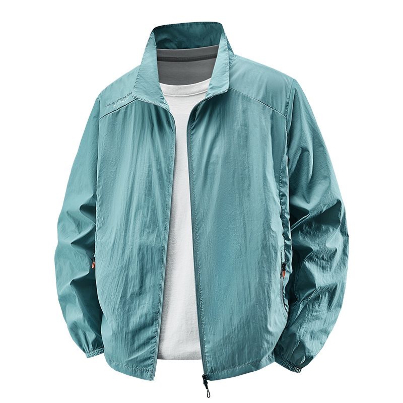 Unbeatable Quality Summer Trench Coat, Men's 2025 New Casual Thin Jacket, Stand Up Collar Outdoor Sun Protection Suit_voghion.com