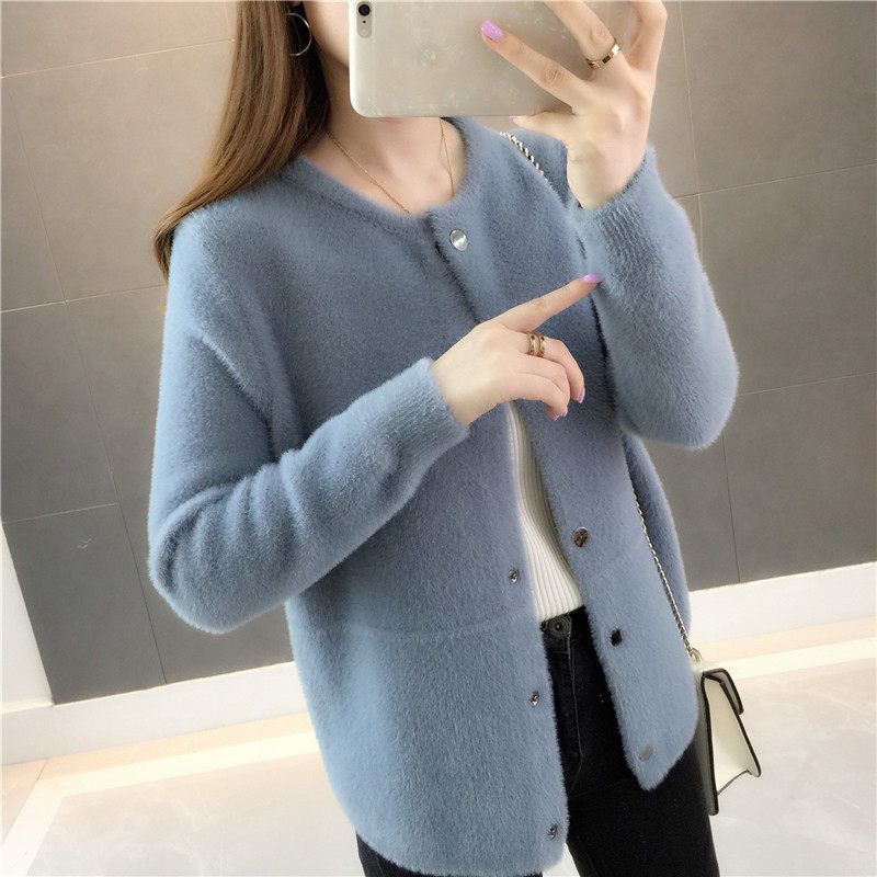 Wool Coat Women's Clothing Spring And Autumn 2025 New Loose Outerwear Mink Velvet Top Internet Celebrity Versatile_voghion.com