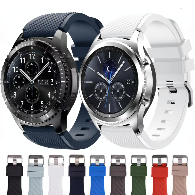 Cinturino in silicone da 22 mm per Samsung Galaxy Watch 3 45mm / Huawei Watch 3 / GT2 Cinturino sportivo morbido per Amazfit GTR 47mm Correa_voghion.com