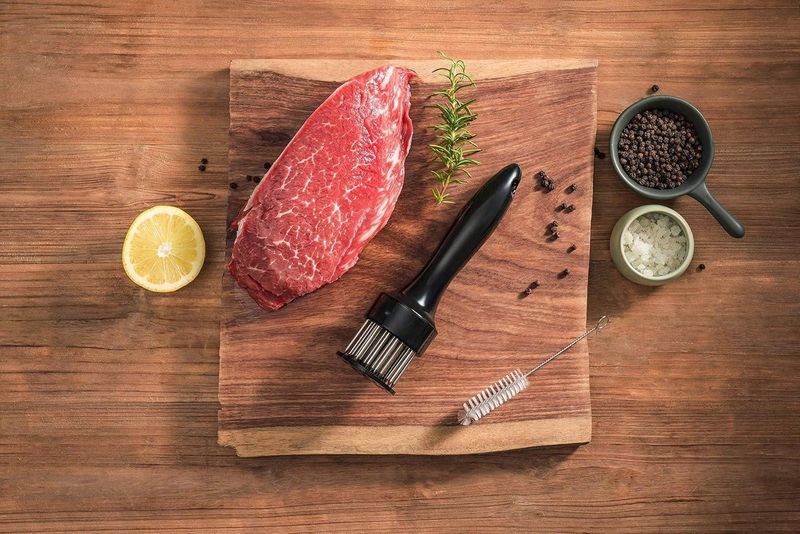 KUCCON Meat Tenderizer - 24 Stainless Blades | Ultra Sharp | Beef/Chicken Tool_voghion.com