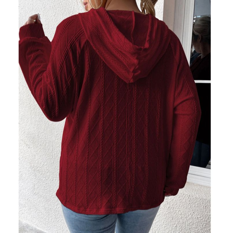 Pull à capuche pour femme, coupe ample, style décontracté, frais et doux, automne-hiver 2024_voghion.com