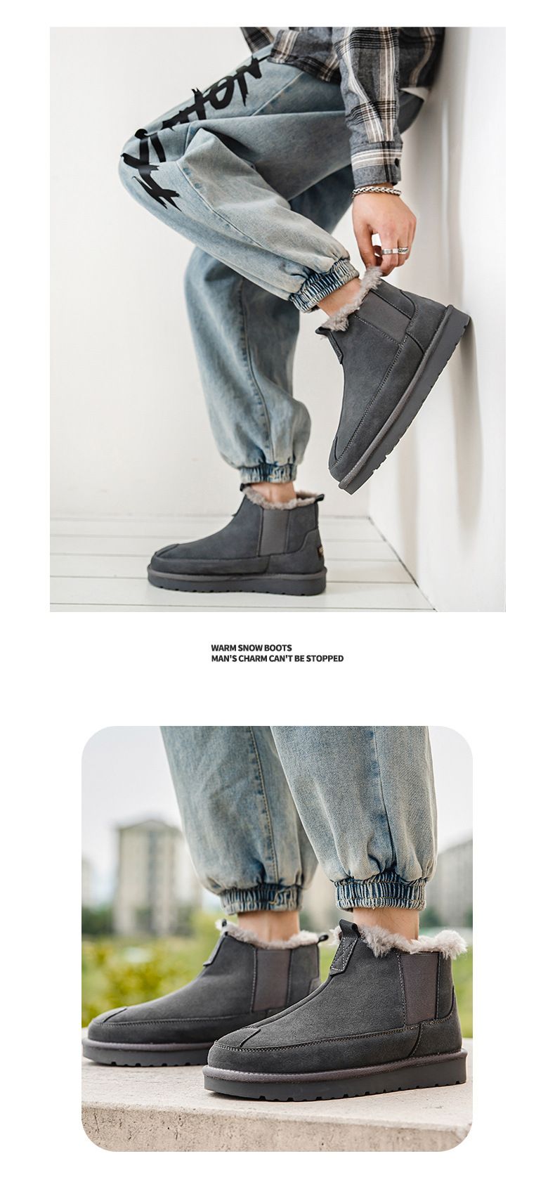 Men's Shoes Autumn And Winter New Snow Boots With Cotton_voghion.com