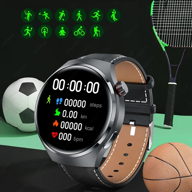 Bran Neue Smartwatch 1,54 Zoll AMOLED HD-Bildschirm Sport Bluetooth Anruf NFC Kompass GPS Herren Damen Business Wasserdichte Smartwatch Aktivitätstracker_voghion.com