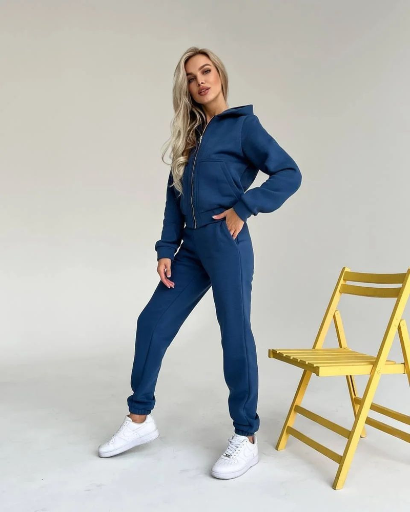 Nuova felpa e pantalone da donna a maniche lunghe con cappuccio e cerniera in velluto autunno e inverno a maniche lunghe_voghion.com