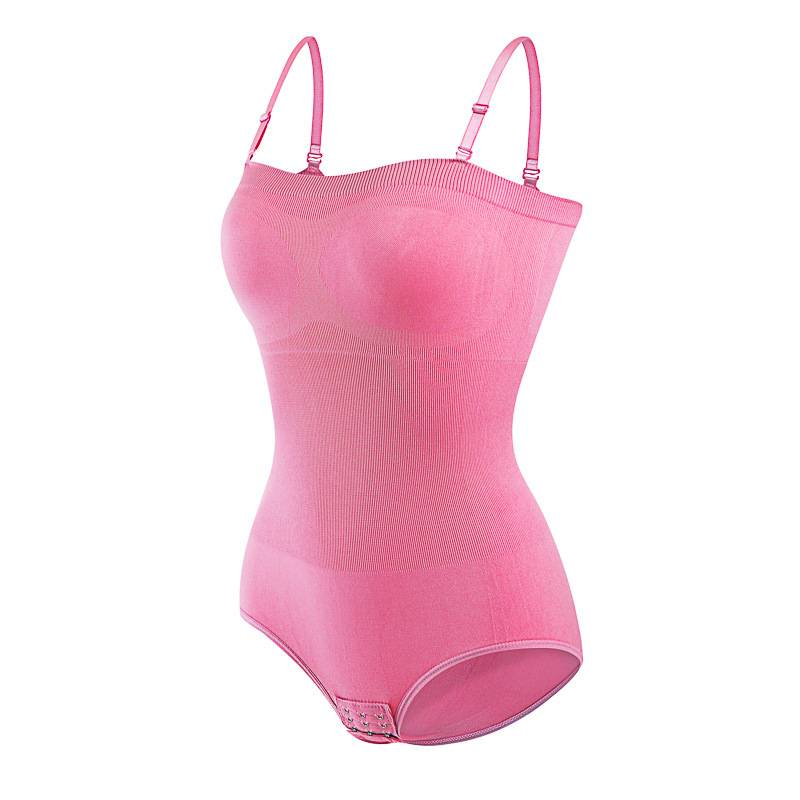 Body moldeador con tirantes ajustables para mujer: corsé sin costuras con control de abdomen y tirantes desmontables, ropa interior adelgazante de talla grande para todas las estaciones._voghion.com