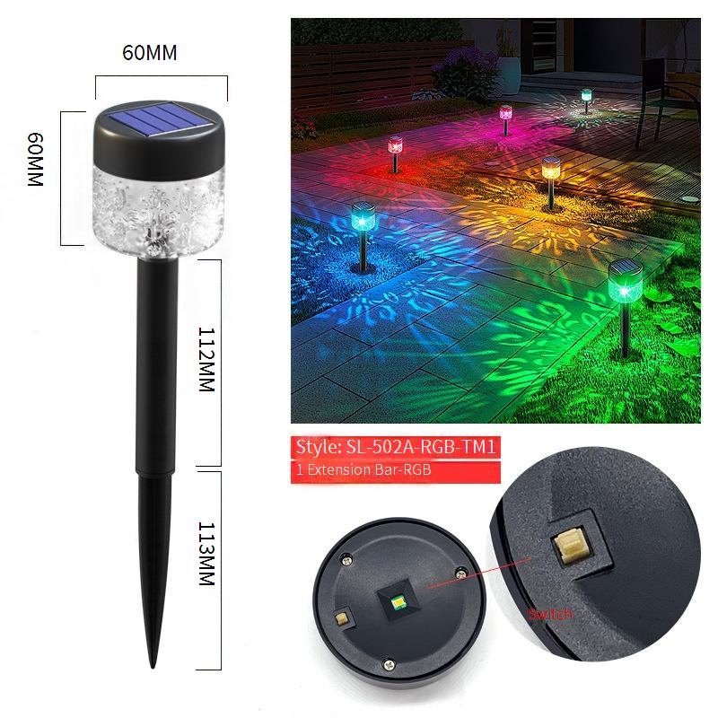 Waterdichte zonne-tuinverlichting met holle projectie, buitenzonne-grondspots, padverlichting met bewegingssensor voor tuin en terras_voghion.com
