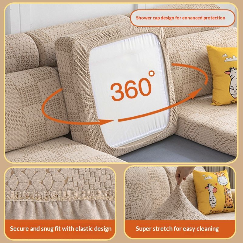 Copridivano Jacquard – Protezione per divano elasticizzata in poliestere di alta qualità, design moderno e minimalista, antiscivolo e anti-gatto_voghion.com