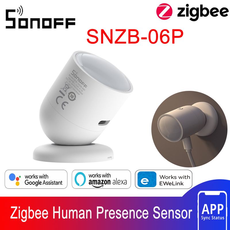 SONOFF SNZB-06P Zigbee Menschliche Anwesenheit Radardetektor Bewegungssensor Smart Home Automation für Alexa Alice ZHA_voghion.com