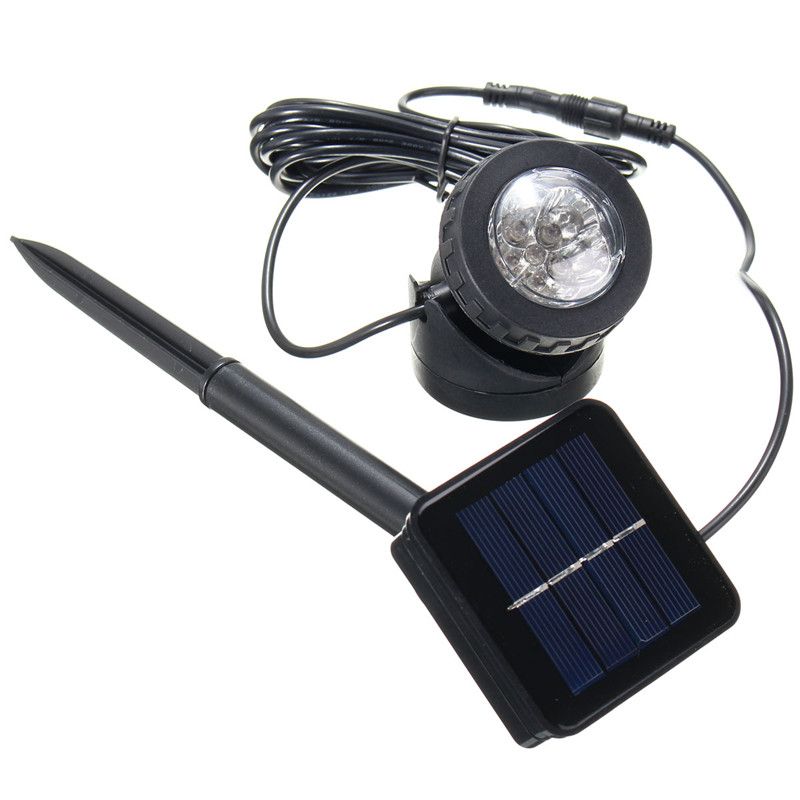 6 LED Solar Trädgård Spot Light Utomhus Gräsmatta Landskap Pool Pond Yard Powered Spotlight Vattentät Solar Lamp Bulb_voghion.com