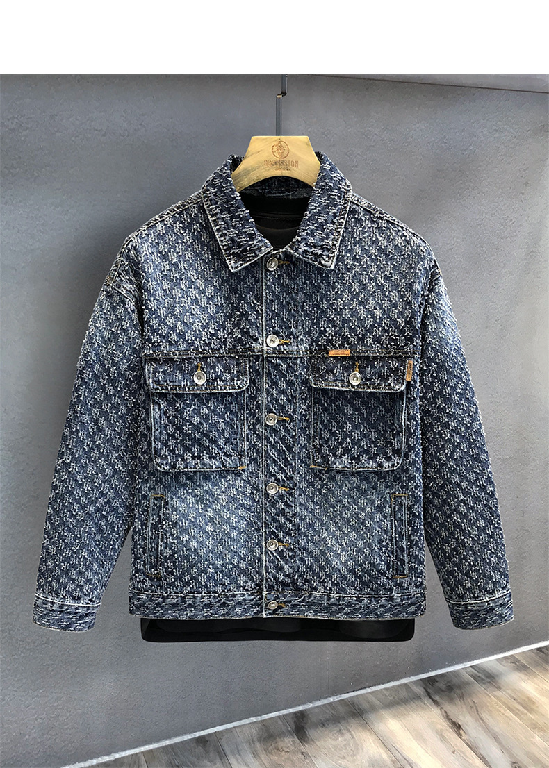 Férfi ruházati hangulat Csúcsminőségű macskakörmös divat Niche High End farmer dzseki Férfi jóképű High Street retro kabát trend_voghion.com