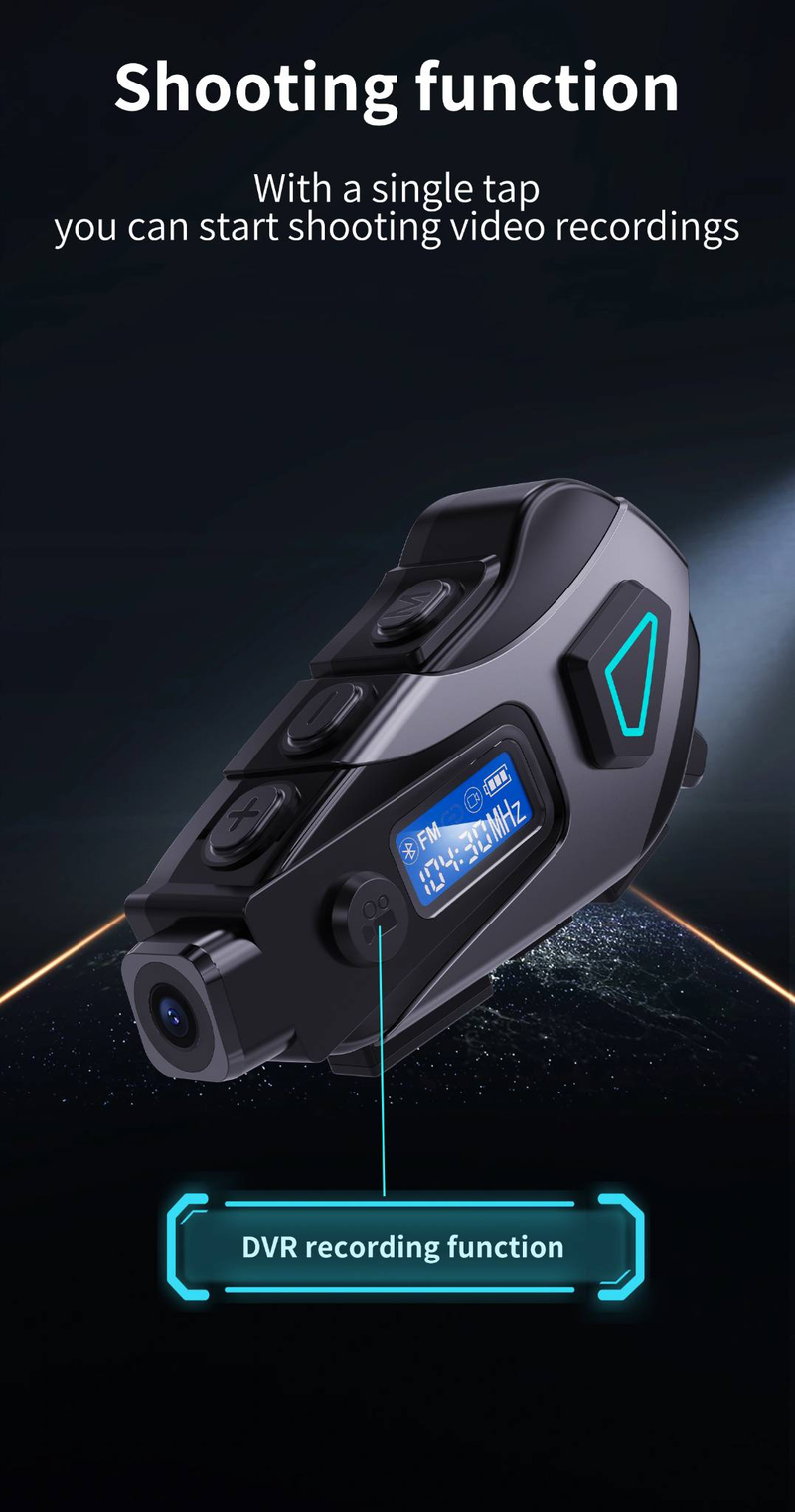 K10 viedās ķiveres Bluetooth austiņas — HiFi skaņa, LED gaisma, IPX8 ūdensizturība, CVC trokšņu slāpēšana — uzlabota pieredze_voghion.com