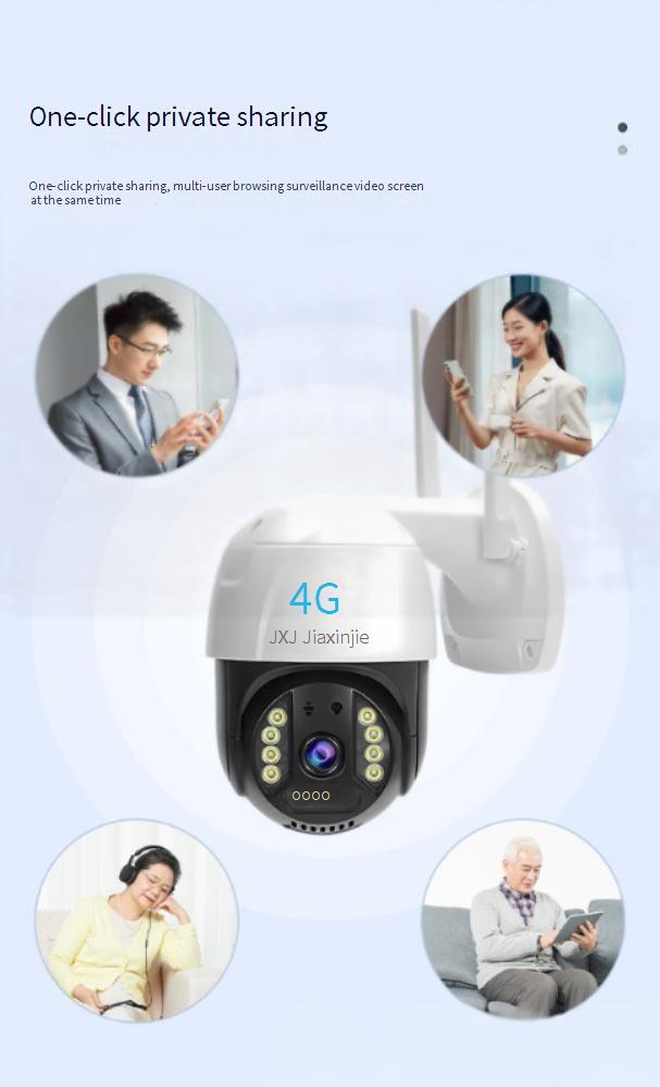 Kamery bezpieczeństwa Kamera 4G Bezprzewodowa kamera wysokiej rozdzielczości Inteligentny monitoring zewnętrzny Dom WIFI Telefon komórkowy Zdalna kamera obrotowa_voghion.com