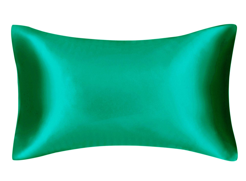 Solid Color Satin-Like Pillowcase - Silk Feel Zipper Closure (Breathable & Hypoallergenic Luxury Bedding Accessory Modern Home Decor)_voghion.com