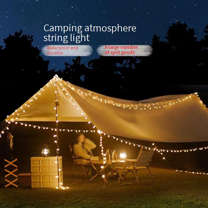 Outdoor LED Ball String Lights – Waterproof Remote-Controlled Fairy Lights For Camping, Garden & Party Decor (Warm White/Cool White/Color Changing)_voghion.com