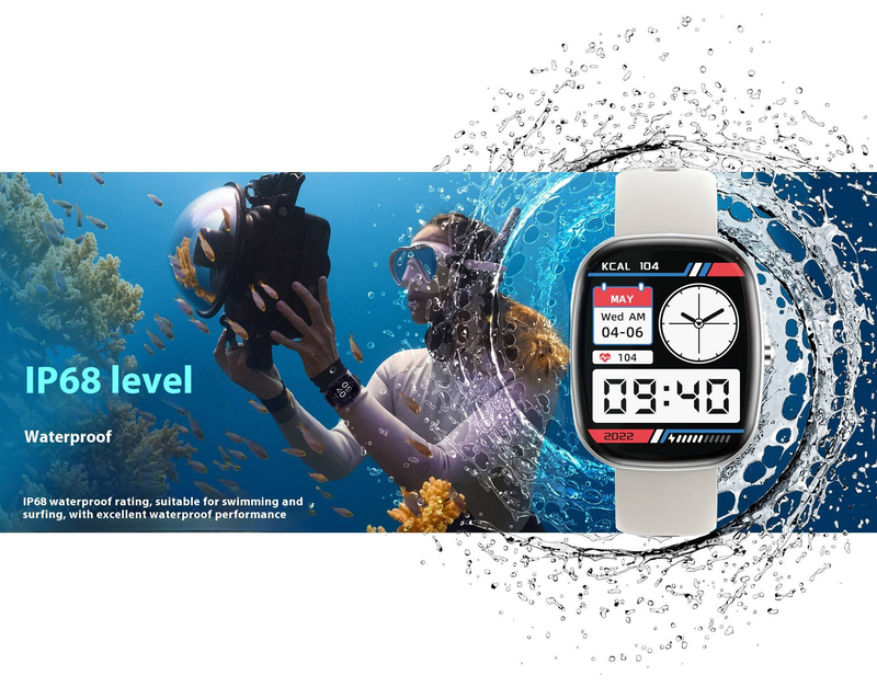 S5 Smart Watch With Blood Pressure Monitor, 1.83" HD Screen, Waterproof Fitness Tracker, Bluetooth Call, SpO2 & Heart Rate Tracking_voghion.com