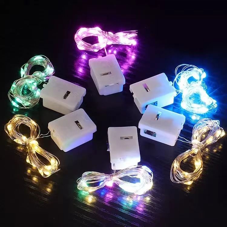 Decorative LED Fairy Lights With Battery Box - Flexible Copper Wire String Lights For Home, Party, Christmas_voghion.com