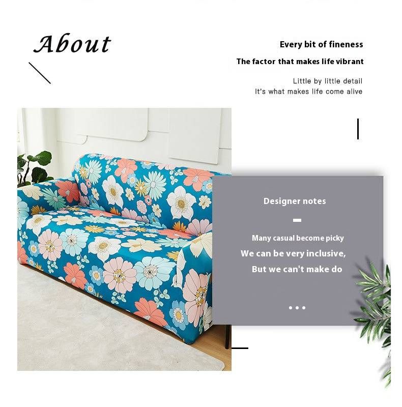 Housse de canapé élastique universelle antidérapante - Housse extensible pour canapés sectionnels, motifs floraux et unis, installation facile_voghion.com