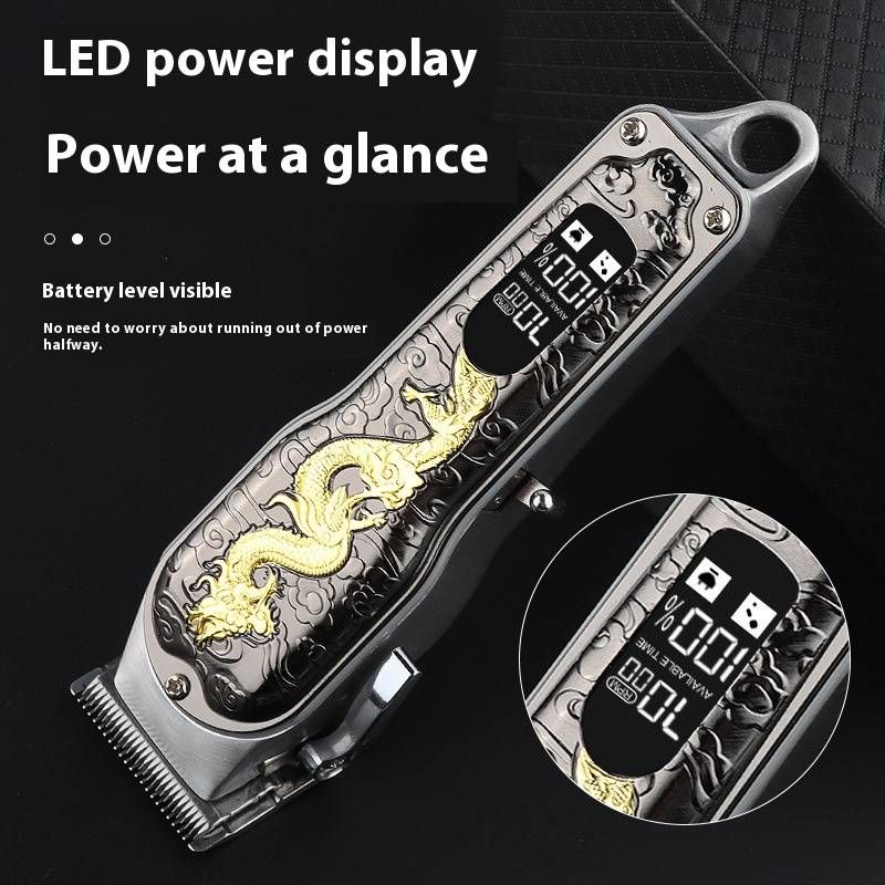 Dragon Series Professional Hair Clipper Kit – Cordless Barber Scissors Set With LCD Display, Titanium Alloy Blades & Waterproof Design For Home_voghion.com