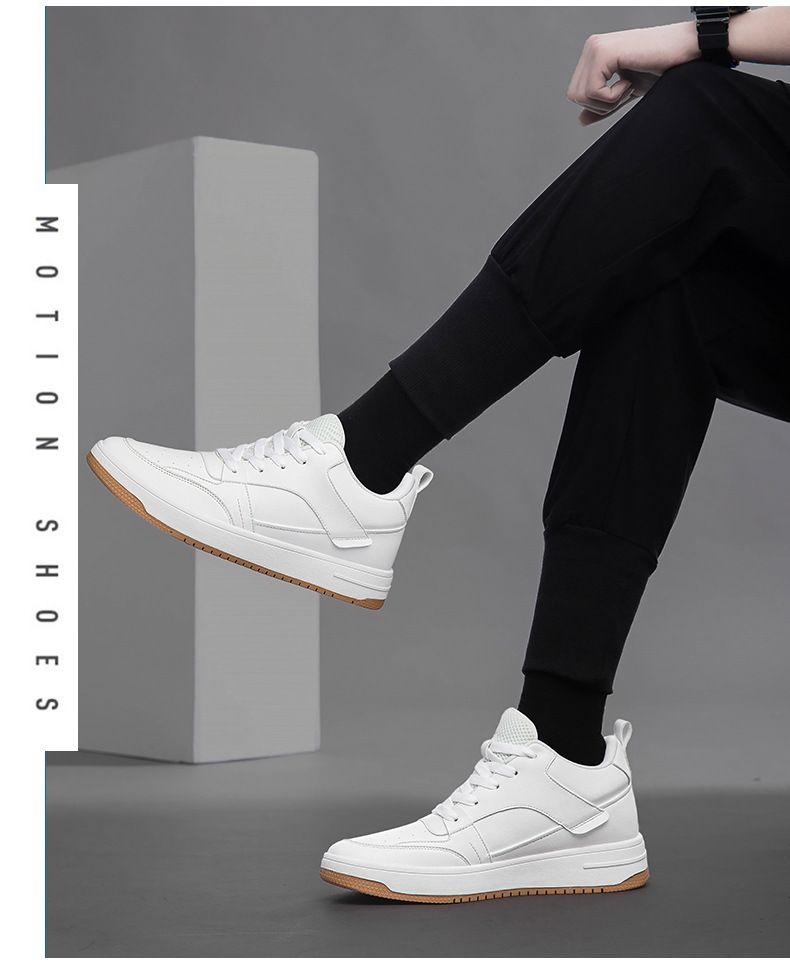 Zapatos de piel para hombre con alza, zapatos deportivos transpirables, zapatos blancos para niño, ropa deportiva y de ocio para estudiantes_voghion.com