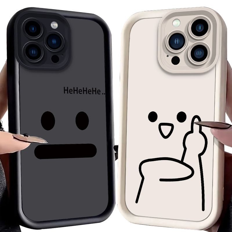 Funny Little People Case For IPhone 16 15 14 13 12 11 Pro Max XS X XR 8 7 6S 6 Plus SE 2020 Liquid Silicone Shockproof Cover_voghion.com