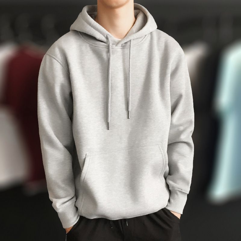Felpa in pile autunno inverno da uomo con cappuccio, felpa con cappuccio spessa alla moda, giacca da uomo, pullover sportivo, stile coreano per studenti_voghion.com