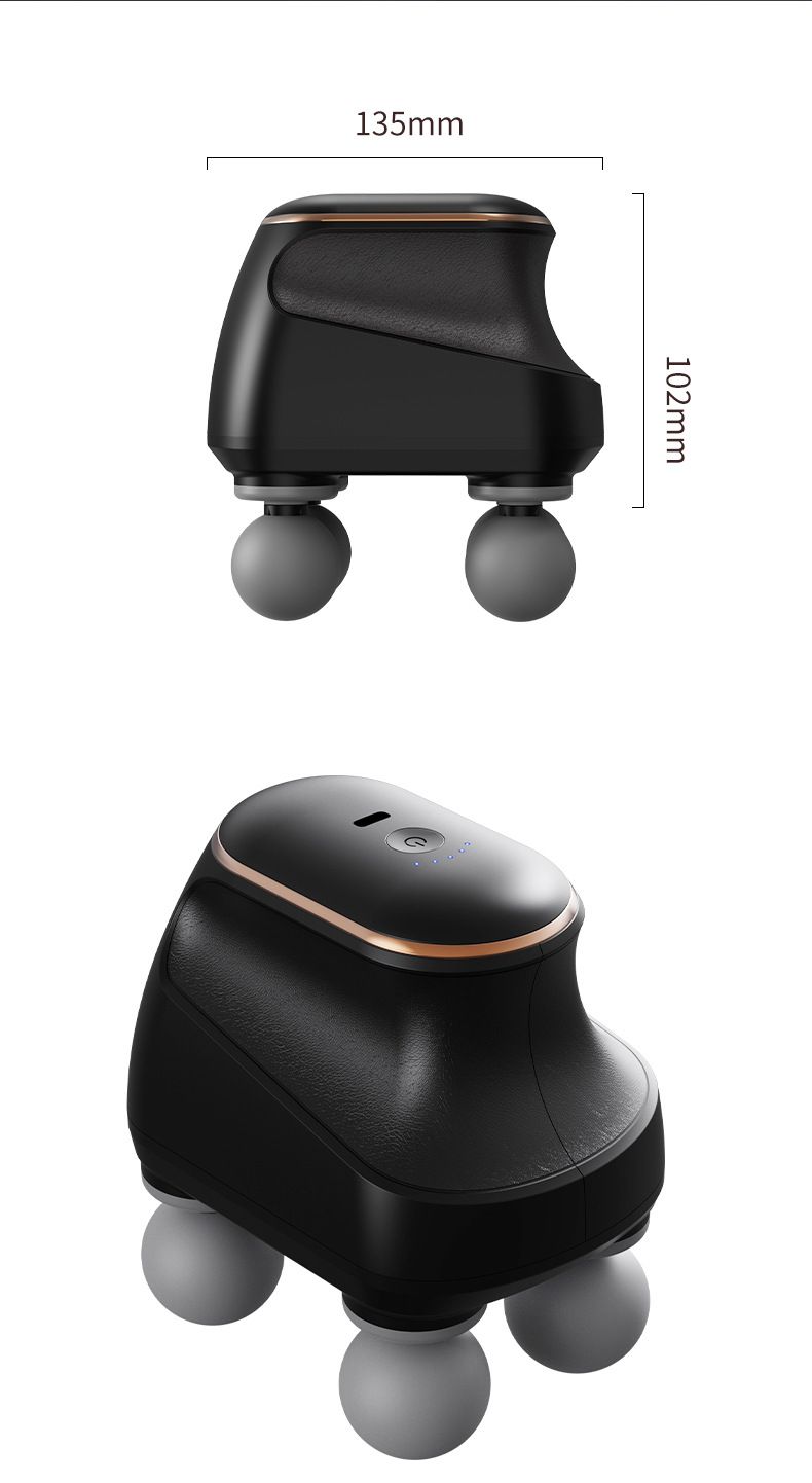 4-in-1 Mini-Percussion-Massagepistole – Ultra-leise Muskelentspannung mit 5 Geschwindigkeitsstufen und LCD-Display (_voghion.com