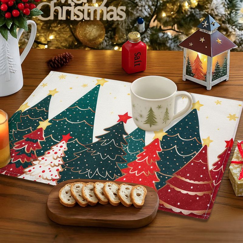 4 stuks kerst linnen placemats vrolijke kerstdecoratie voor thuis 2025 tafelmat kerstversiering navidad natal nieuwjaarscadeau 2026_voghion.com