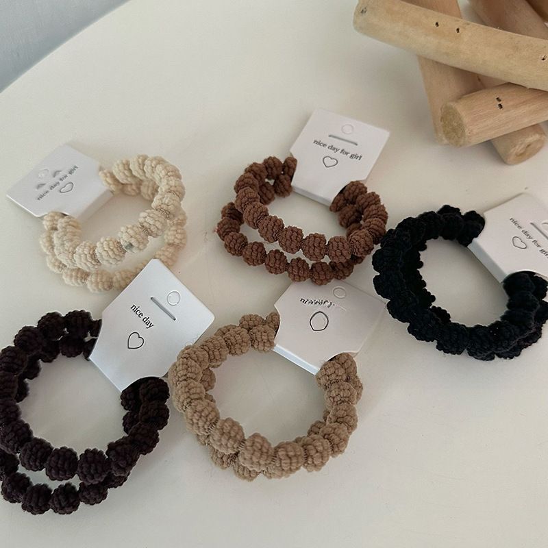 Korean Autumn And Winter High Elastic Rubber Plush Band Rope New Style Tie High-grade Hair Accessories_voghion.com