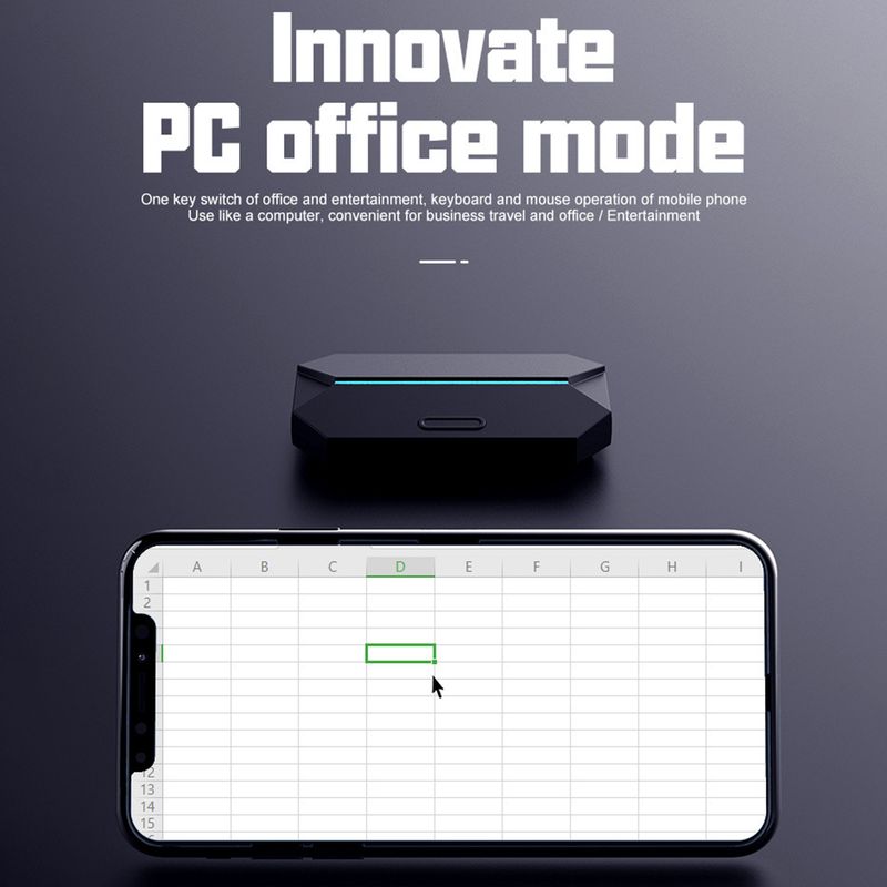 Farfi teclado conversor de ratón con cable/inalámbrico rendimiento estable extensor USB multifuncional adaptador de controlador de mando_voghion.com
